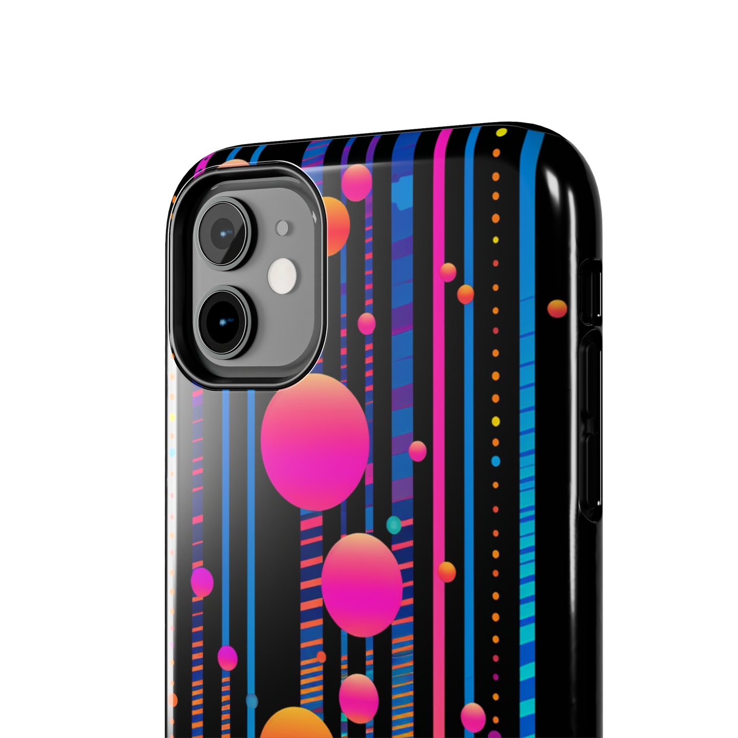 Experience a Blast from the Past: Retro Psychedelic Bubbles Tough Case for Apple iPhone Models