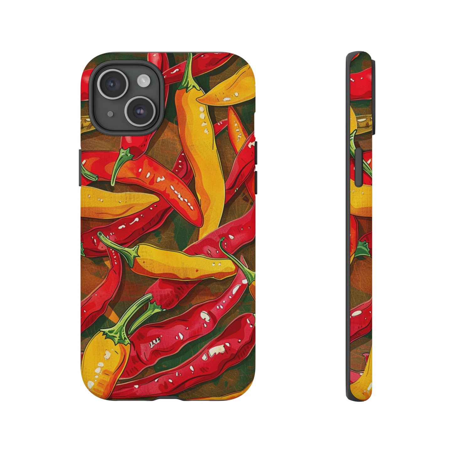 Yellow and Red Chili Peppers Phone Case