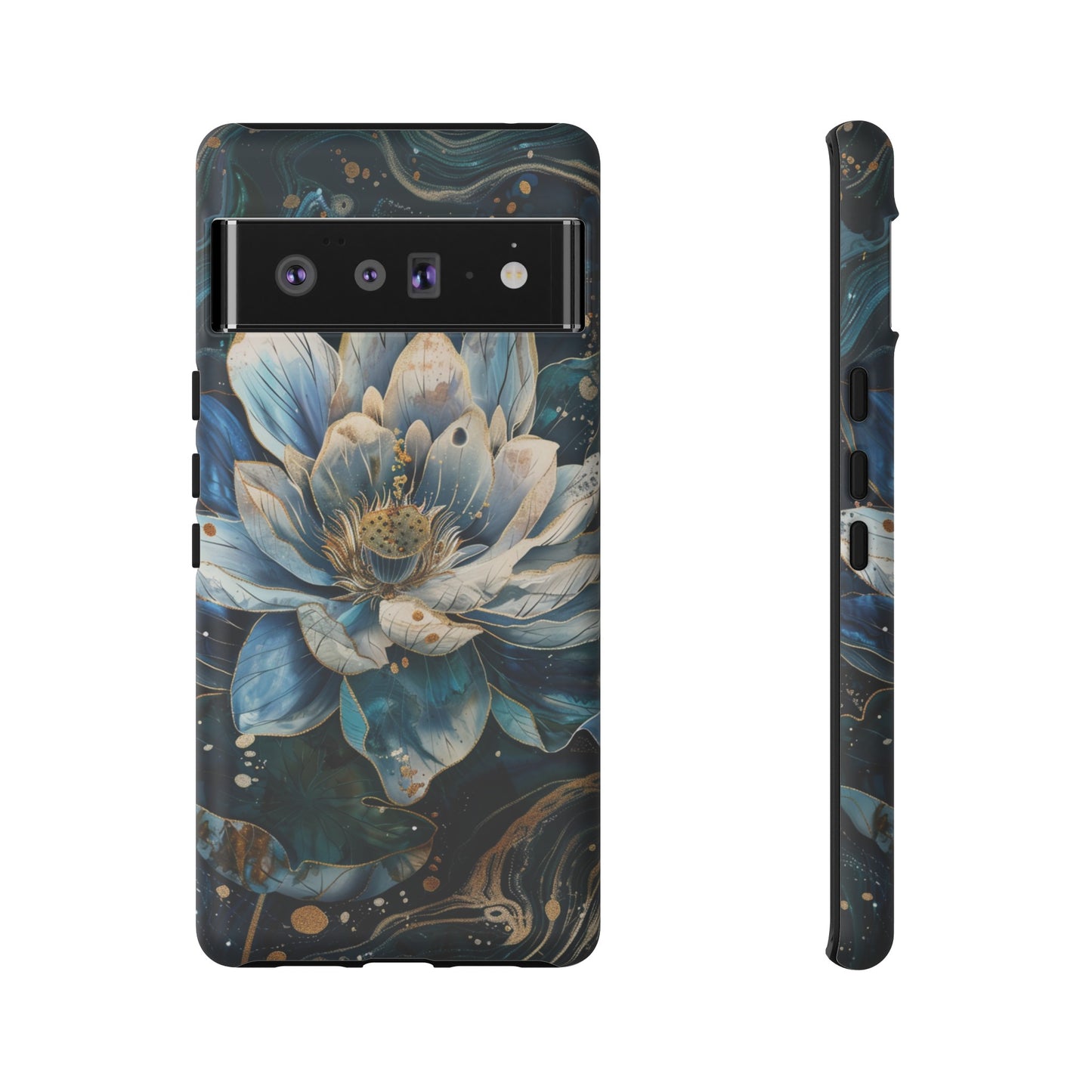 Zen Stained Glass Lotus Floral Design Phone Case