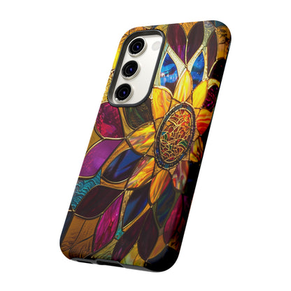 Cosmic Stained Glass Mandala Phone Case