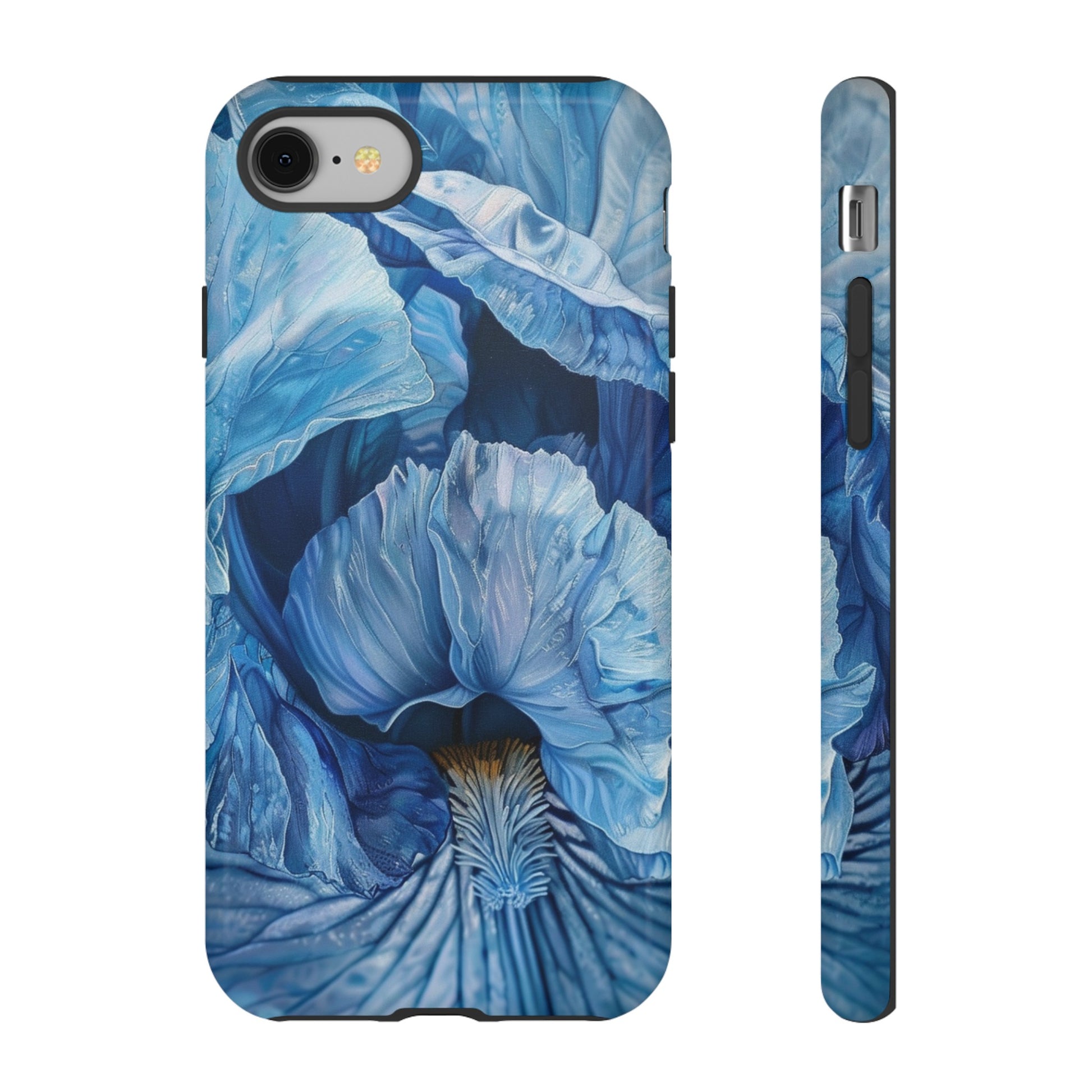 blue iris design cover for iPhone 12