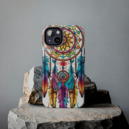 Psychedelic Native American Dreamcatcher iPhone Case | Fusion of Art and Cultural Heritage