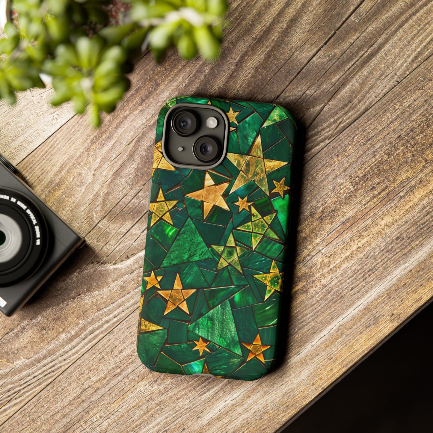 Green Celestial Stained Glass Mosaic Phone Case