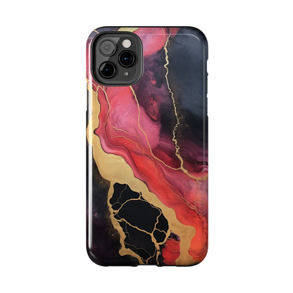 Marbled Dark Lava flow Phone Case | Embrace the Mesmerizing Multicolor Art