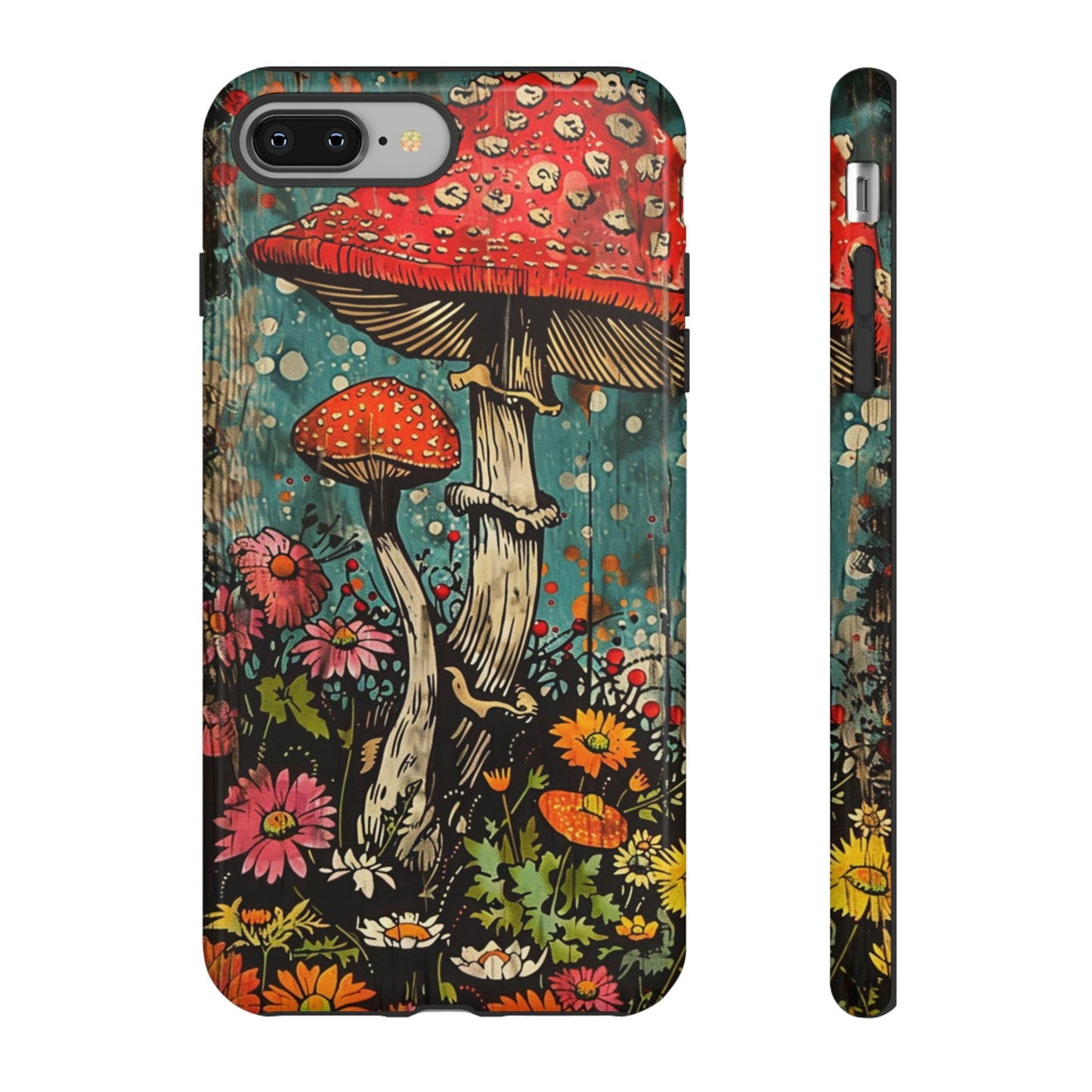 Trippy Magic Mushroom Retro Art Phone Case