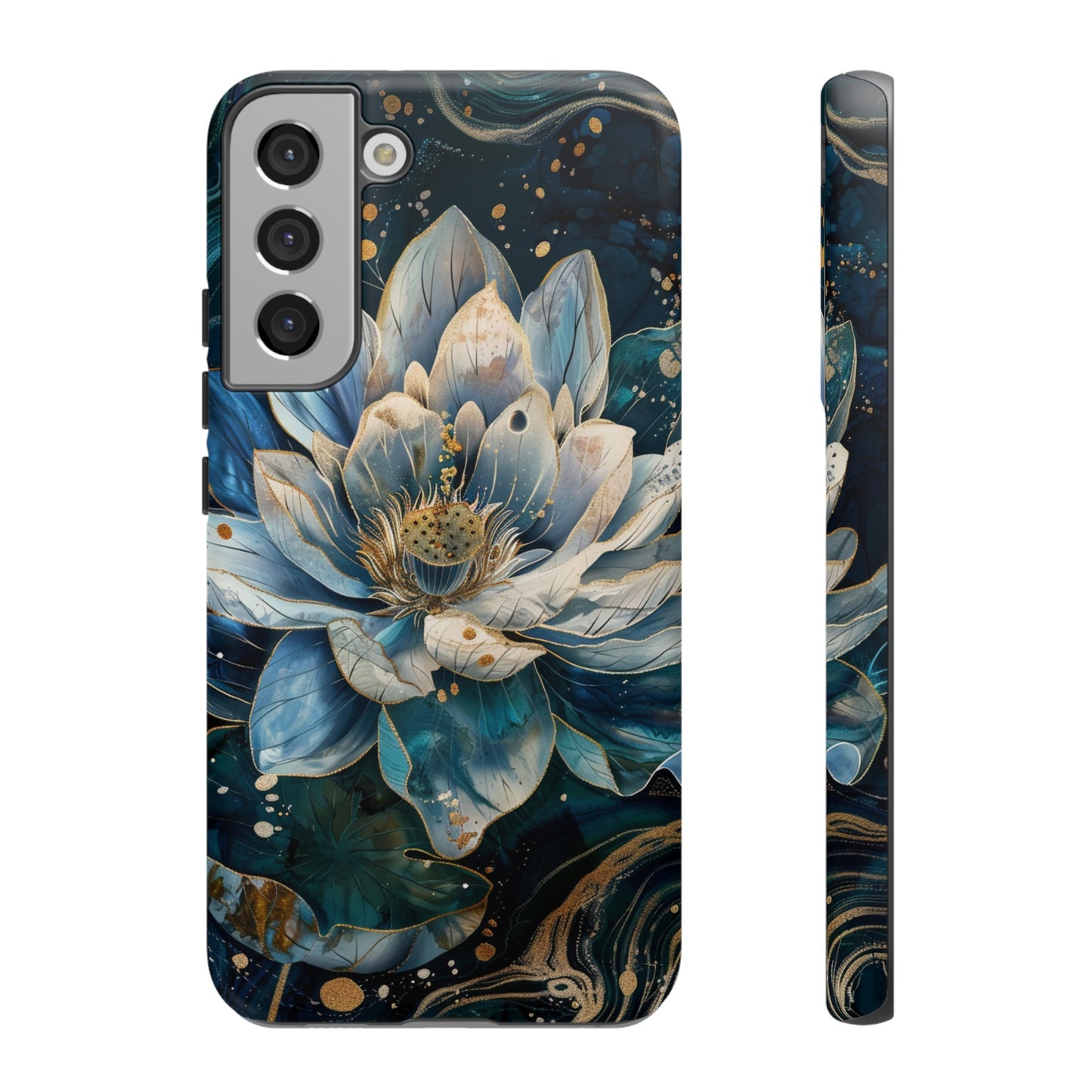 Zen Stained Glass Lotus Floral Design Phone Case