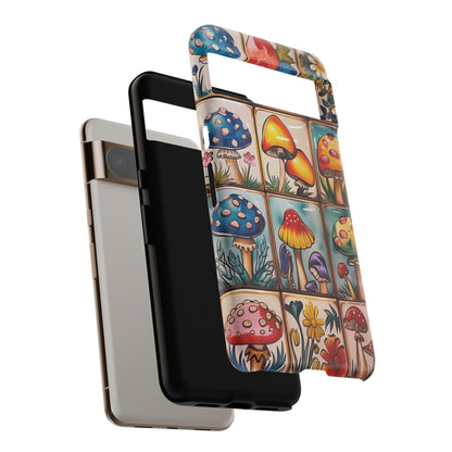 Trippy Magic Mushroom Tile  Abstract Art Phone Case