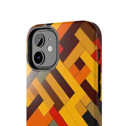 iPhone Tough Case: Intricate & Durable - The Weave Geometric Art Pattern