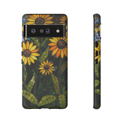 Yellow and Gold Daisy Mosaic Stained Glass Phone Case