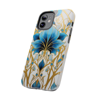 Floral Elegance: Art Deco Stained Glass iPhone Case | Vintage Glamour in Modern Protection iPhone Case for Models 11 through 14 Pro Max