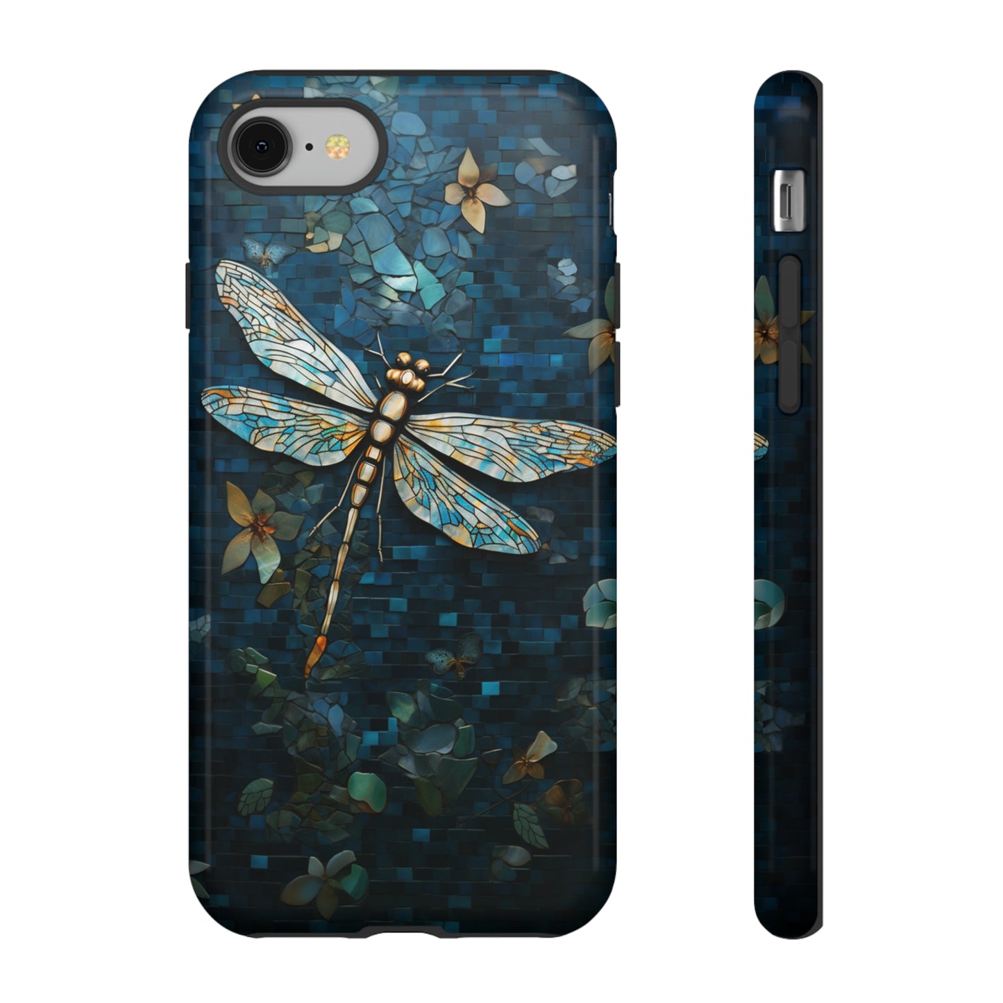 Vintage Mosaic Style Dragonfly