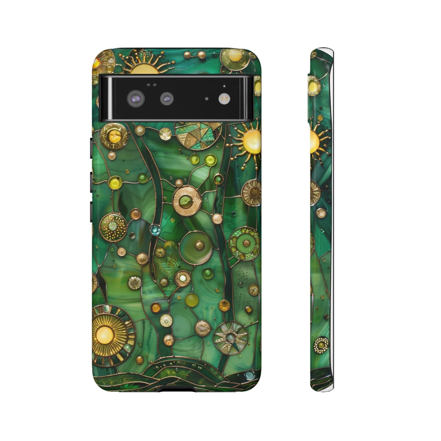 Green Celestial Stained Glass Mosaic Phone Case