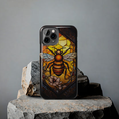 Stained glass Honey Bee iPhone Case | Embrace the Sweetness of Nature's Workers