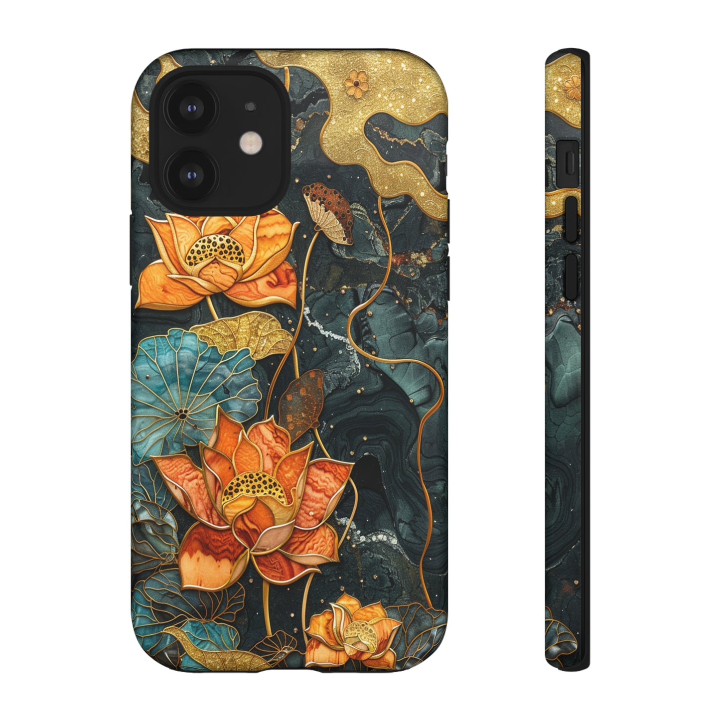 Chiyogami Floral Scroll Work Phone Case