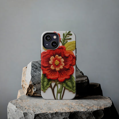 Floral Embroidery iPhone Case