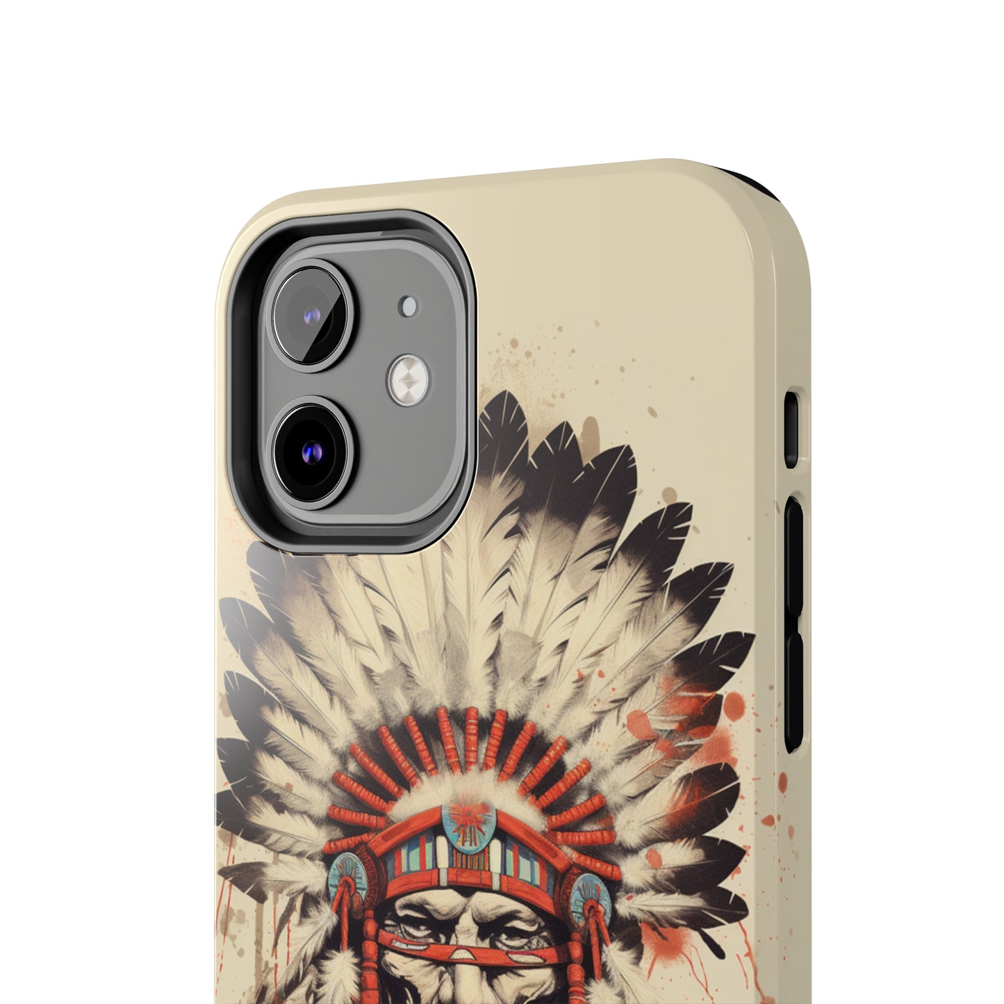 Proud Heritage: Native American Chief Headdress | Iconic Tribal iPhone Case for Models 11 through 14 Pro Max