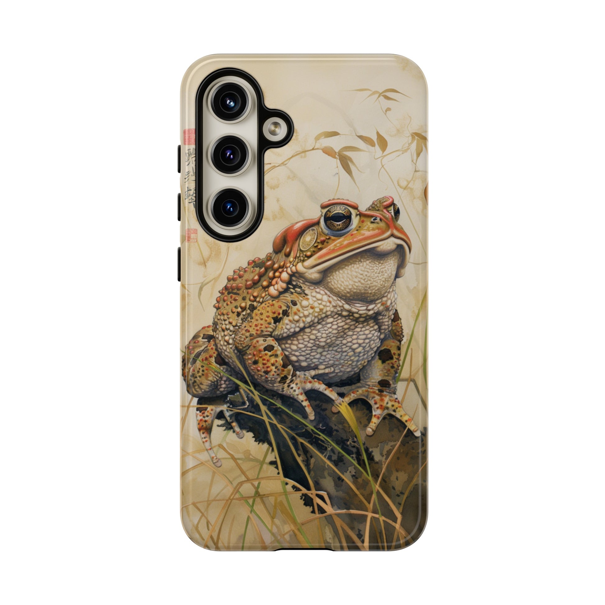 Toad on a branch phone case for iPhone 15