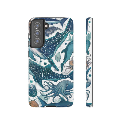 Undersea World Shark, Turtle, Manta Ray Phone Case