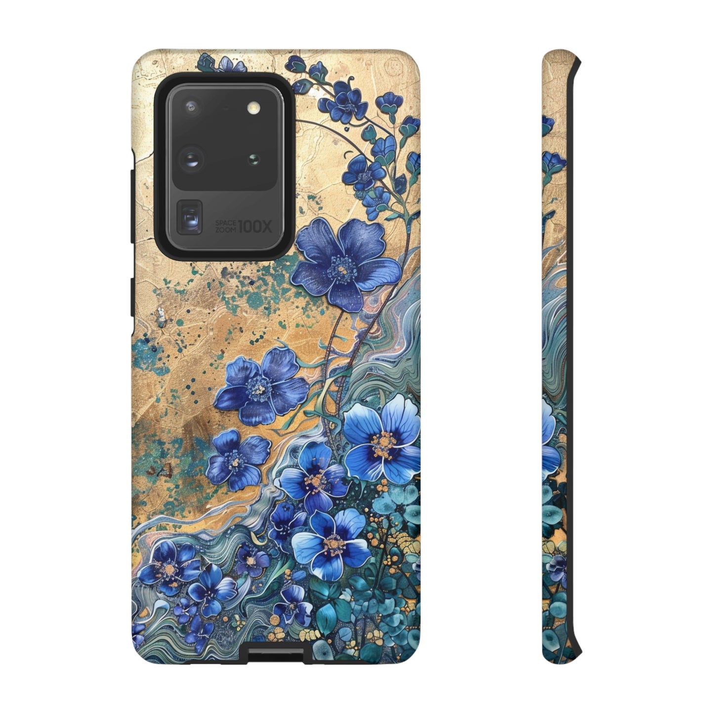 Forget Me Nots Vintage Color Splash Floral Design Phone Case