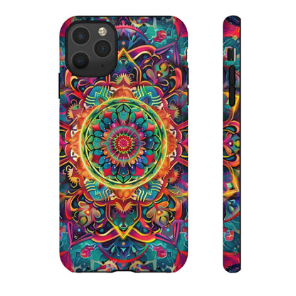 Cosmic Stained Glass Mandala Phone Case