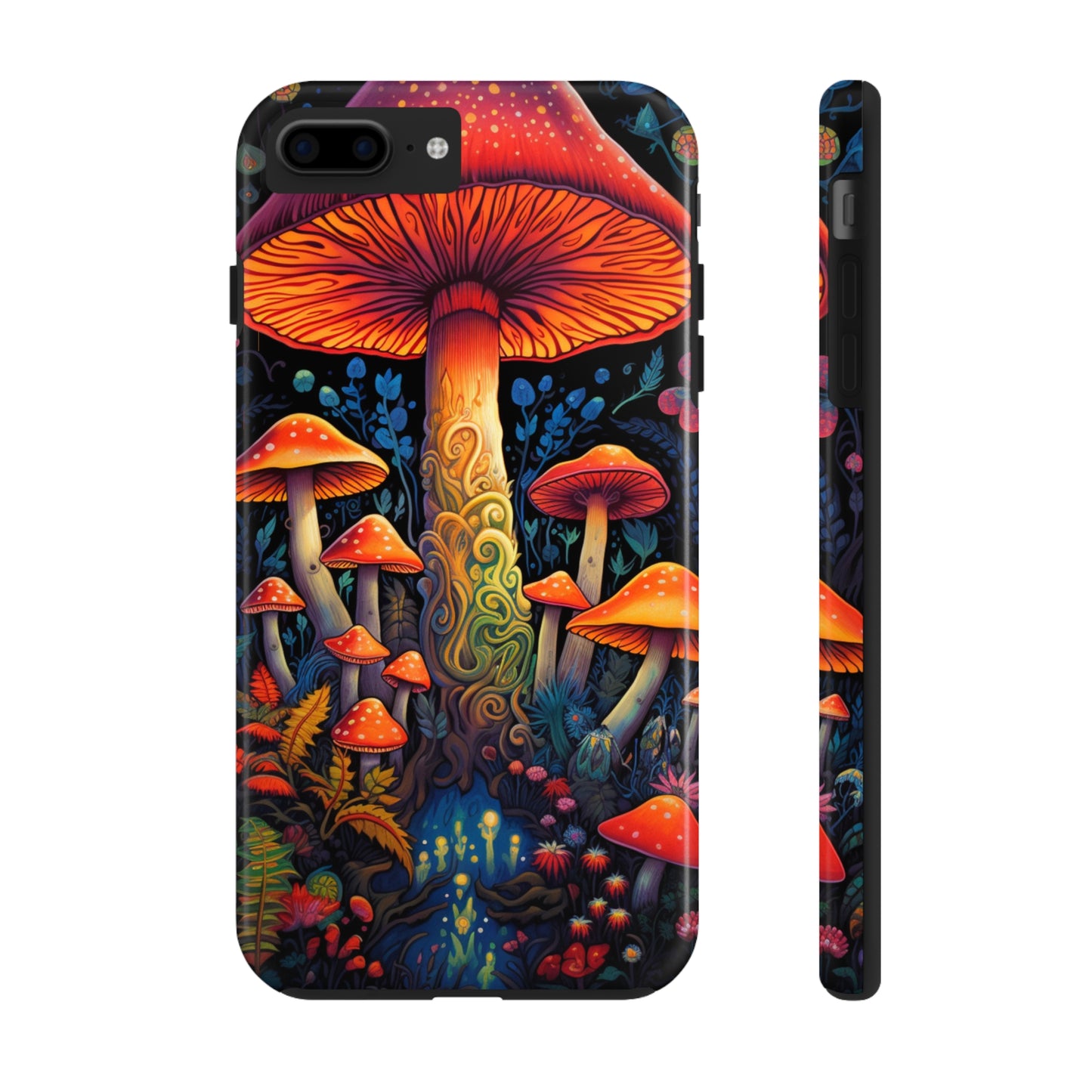 Trippy Magic Mushroom Tough iPhone Case | Psychedelic Art Phone Cover