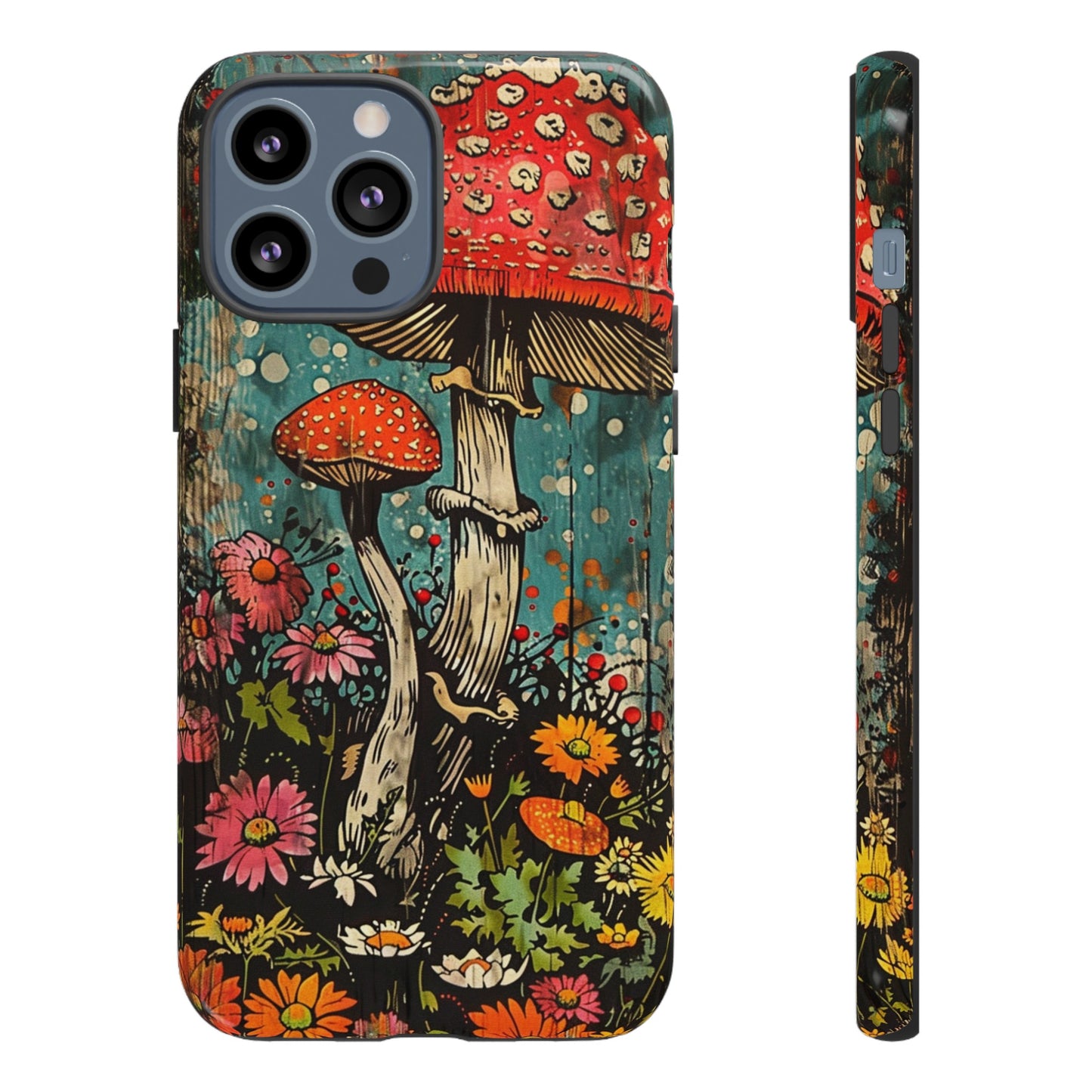 Trippy Magic Mushroom Retro Art Phone Case