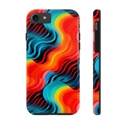 Color Splash Wave Pattern Tough iPhone Case | Embrace Vibrant Style and Reliable Protection