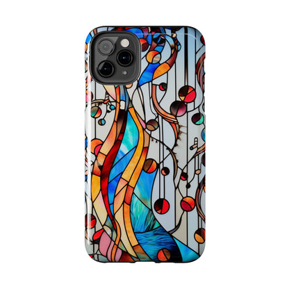 Golden Era Elegance: Art Deco Stained Glass iPhone Case | Vintage Glamour in Modern Protection