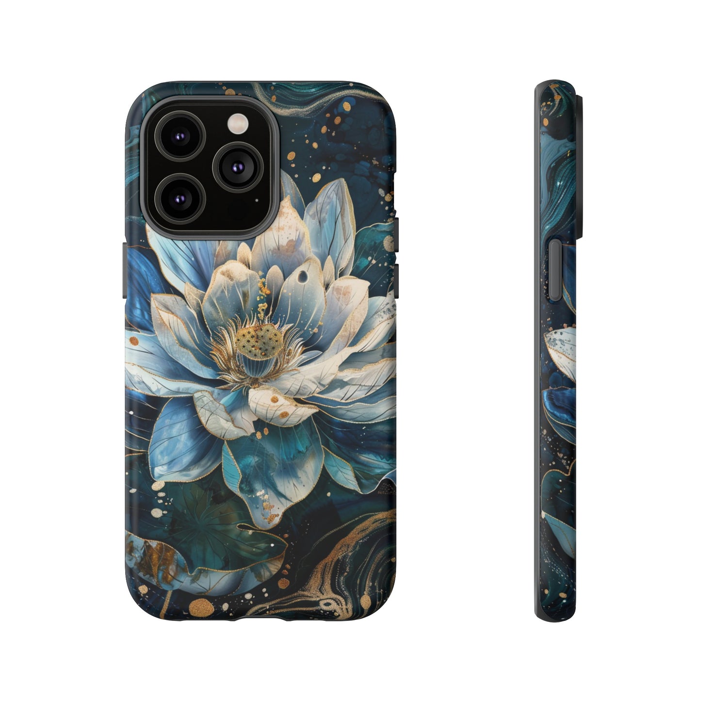 Zen Stained Glass Lotus Floral Design Phone Case