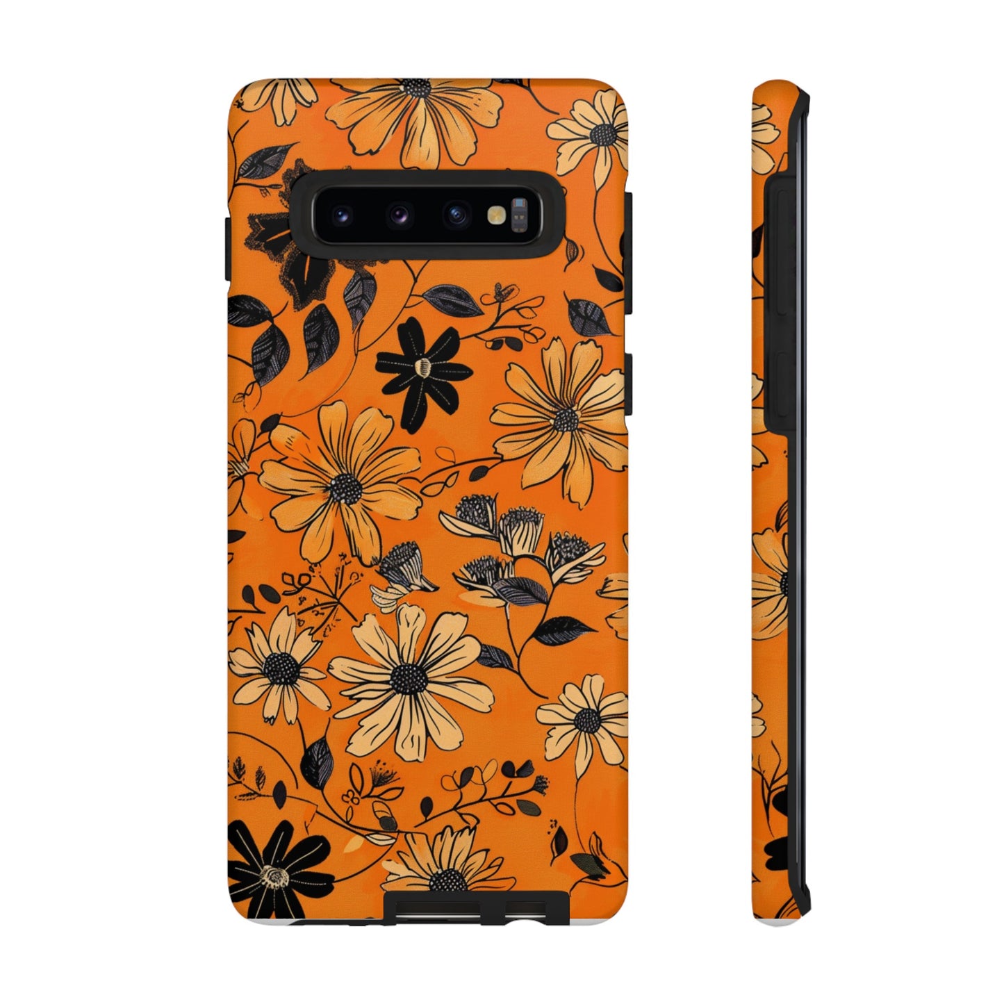 Orange Floral Phone Case Cute Summer Flower Aesthetic