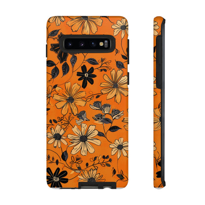 Orange Floral Phone Case Cute Summer Flower Aesthetic