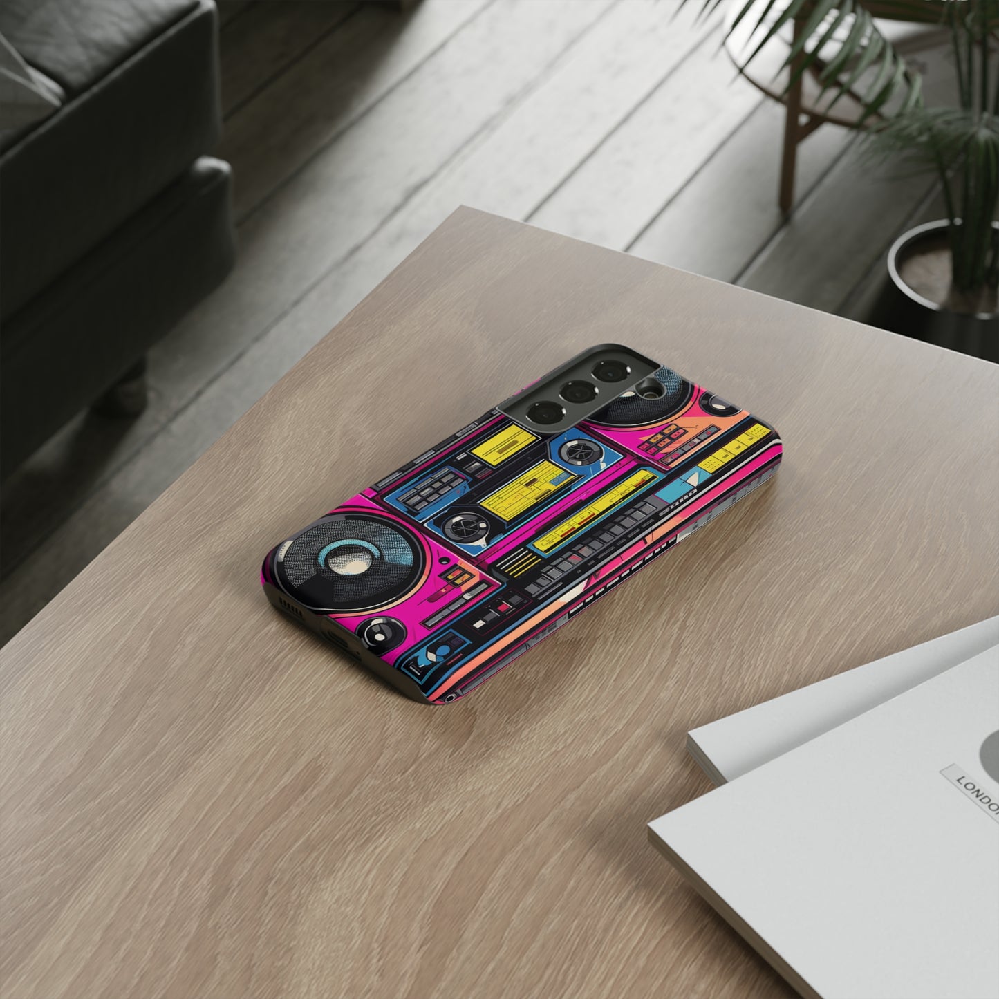 Boombox Hip Hop Music iPhone Case | Embrace Retro Vibes with Urban Beats for Google Pixel, iPhone, and Samsung Cases