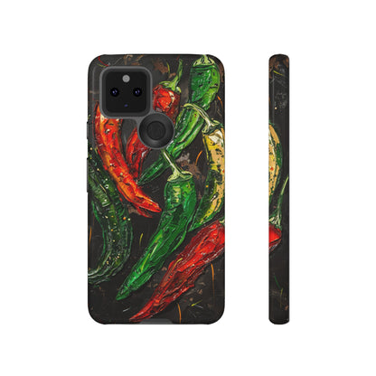 Green and Red Chili Peppers Phone Case