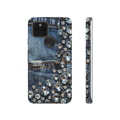 Blue Jean Queen Rhinestone Bling Phone Case