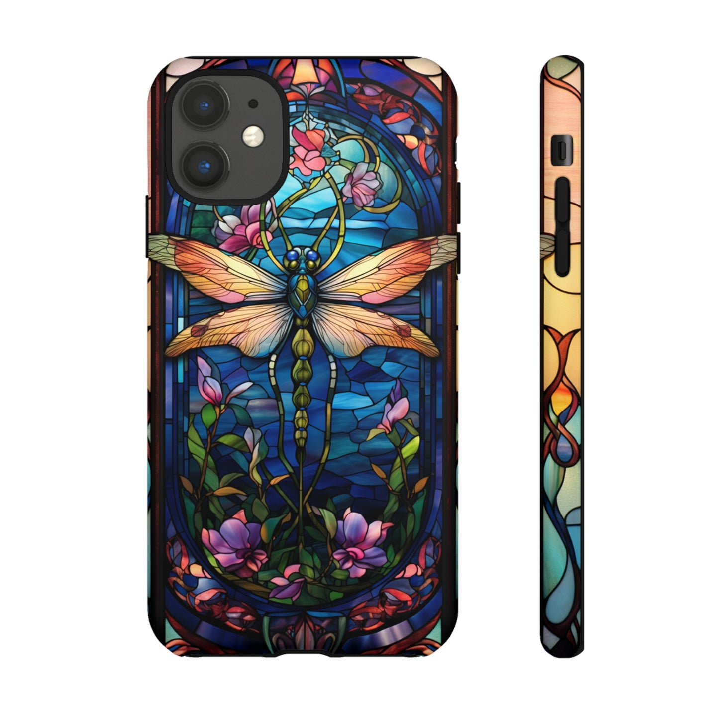 Art Nouveau Stained Glass Dragonfly Phone Case