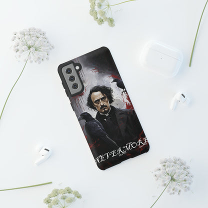 Nevermore Edgar Allen Poe, gothic Raven, Retro Samsung Galaxy Phone iPhone 15, 14 Plus 13 12 7 8 Se Horror Dark Academia Style goth Vibe