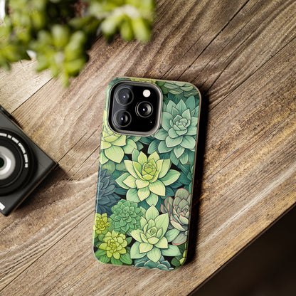 Succulent Desert Cactus Floral iPhone Case | Embrace the Beauty of Arid Elegance