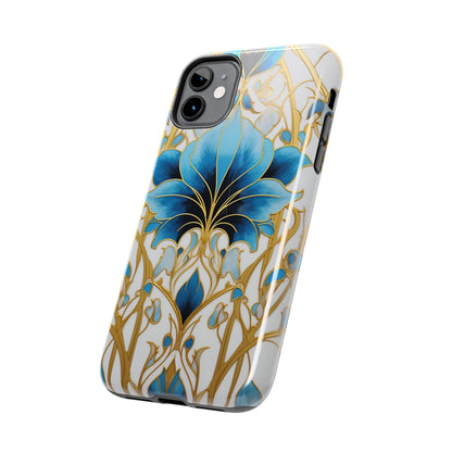 Floral Elegance: Art Deco Stained Glass iPhone Case | Vintage Glamour in Modern Protection iPhone Case for Models 11 through 14 Pro Max