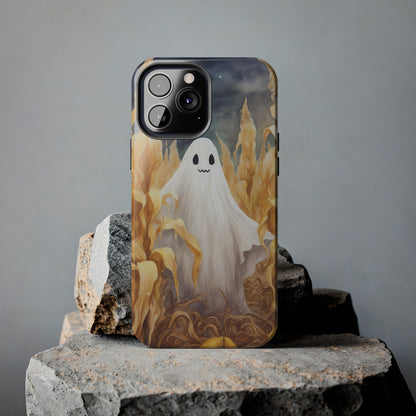 Ghost of Halloween Fall Pumpkins iPhone Case | Embrace the Spooky Autumn Vibes