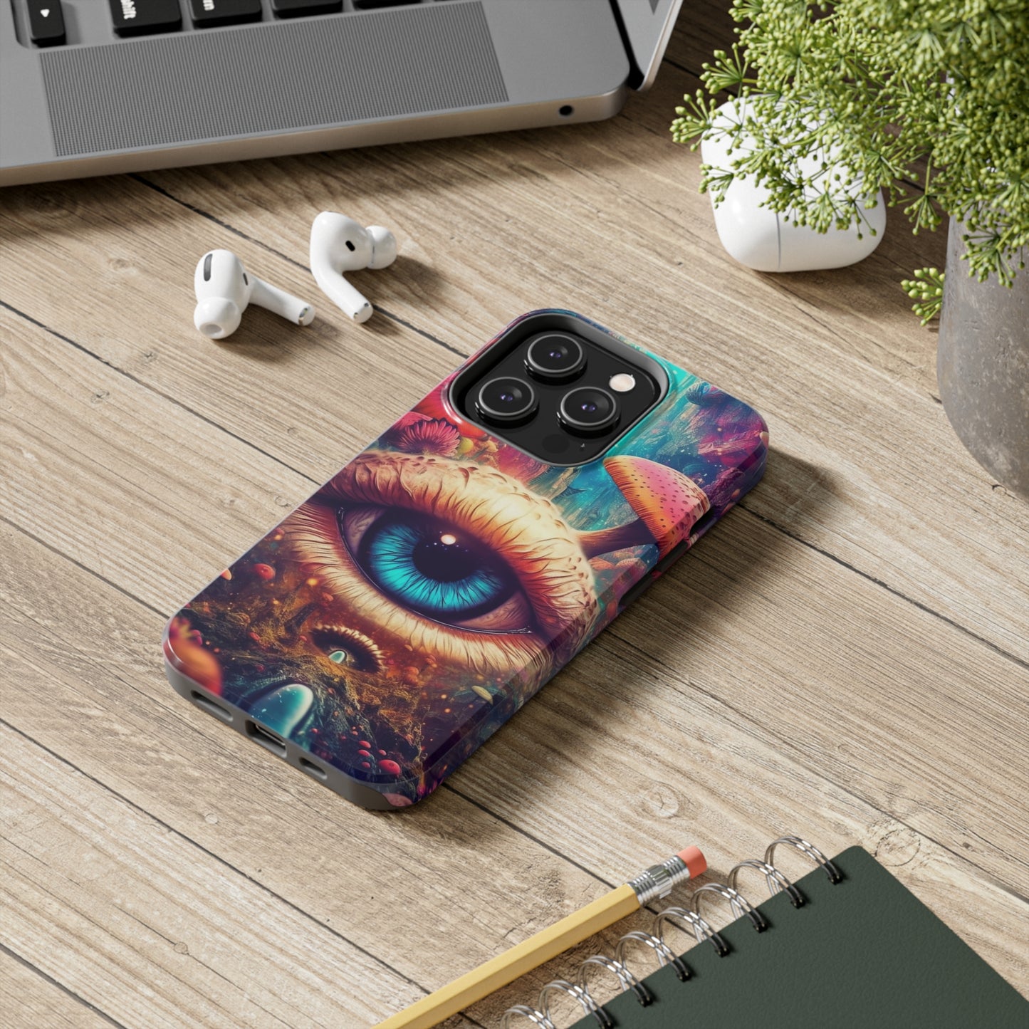 Eye of the Mushroom Psychedelic Art iPhone Case | Embrace the Trippy Enigma