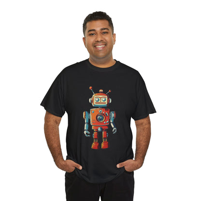 classic tin robot inspired graphic tee