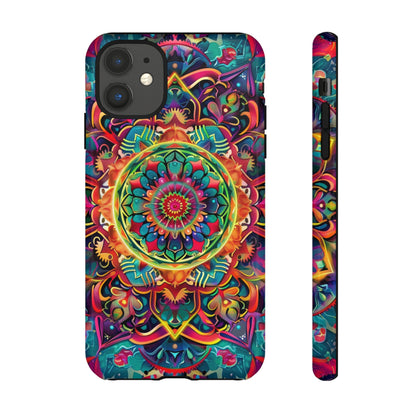 Cosmic Stained Glass Mandala Phone Case