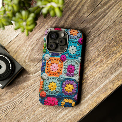 Vintage Crochet Blanket Look Phone Case