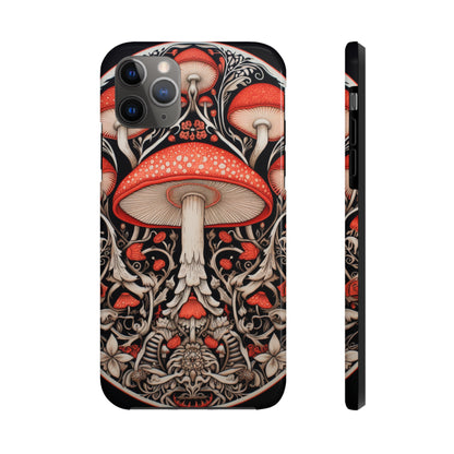 Mystical Mushroom Mandala Tough iPhone Case | Psychedelic Phone Cover