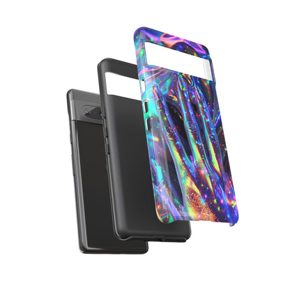 Marbled opalescent Holographic Print Phone Case