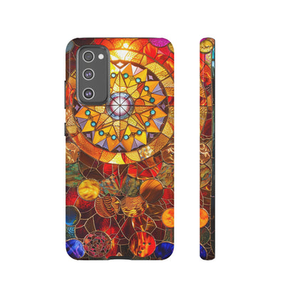 Cosmic Stained Glass Mandala Phone Case