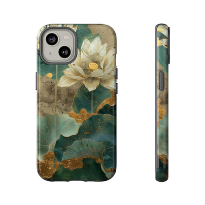 Zen Stained Glass Lotus Floral Design Phone Case