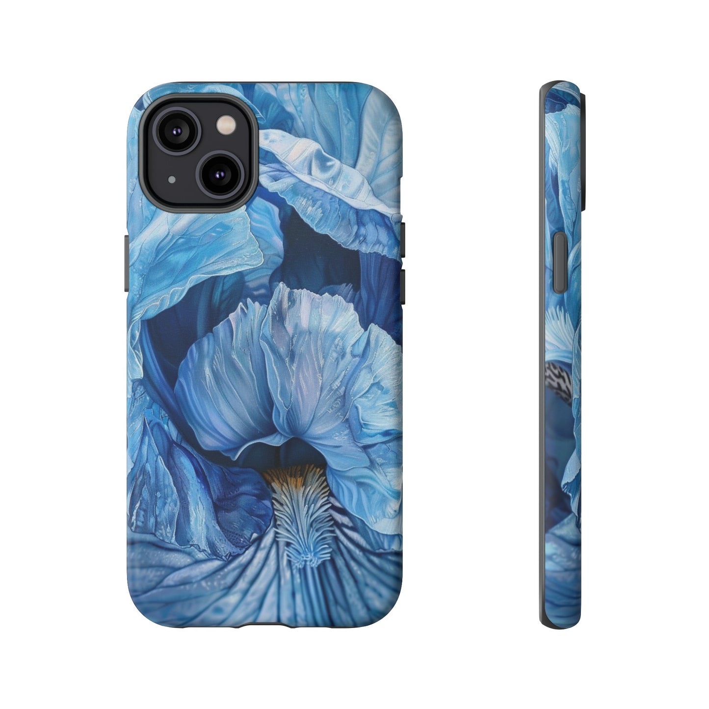 Floral Blue Iris Oil Painting Flower Phone Case