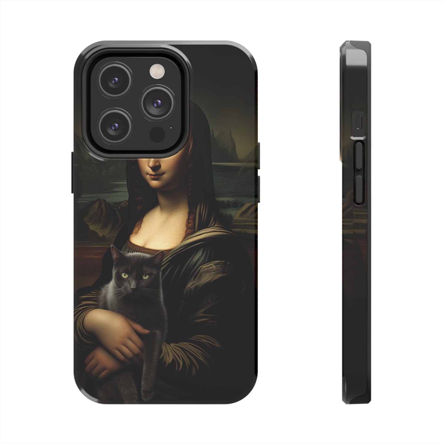 Mona Lisa with Cat iPhone Case | Art Phone Cases