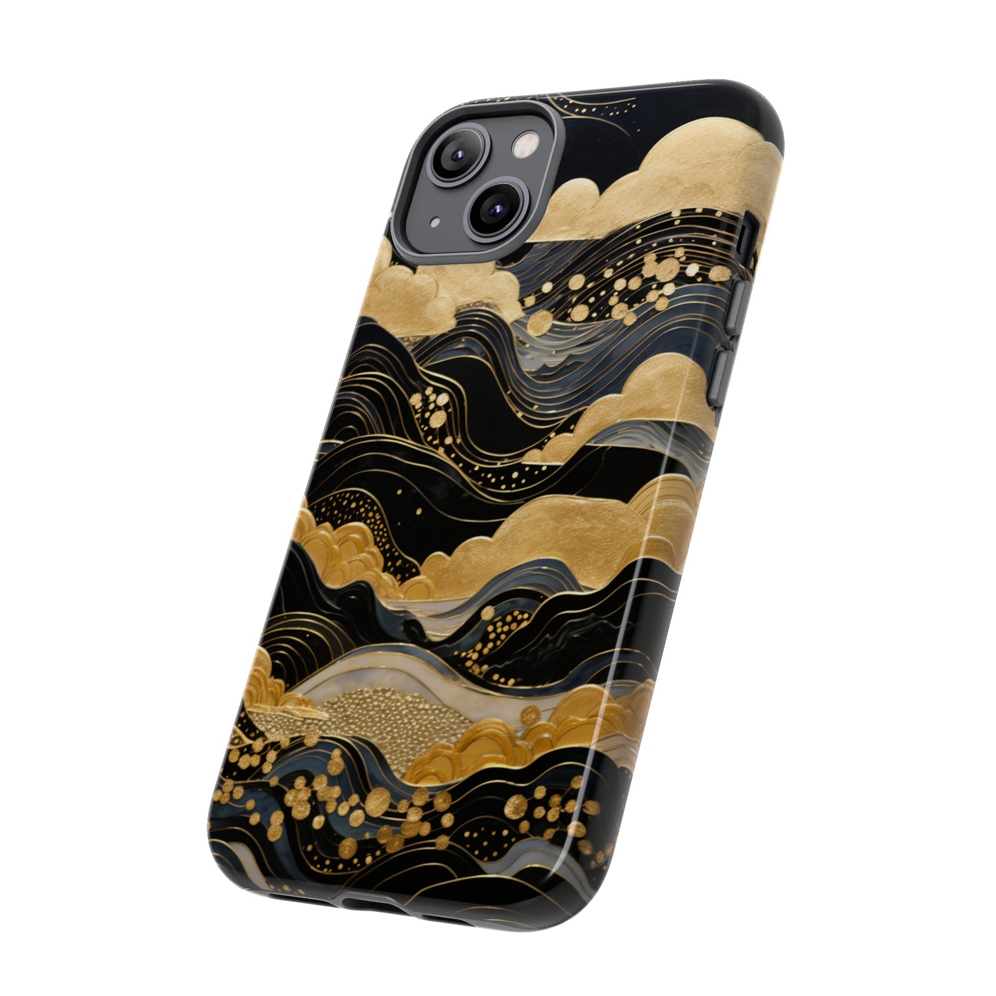 Chiyogami Mountains Tough Phone Case fits Galaxy S23 S22 S21 S20 Plus Ultra | Iphone 14 13 12 11 8 Pro Max Mini | Pixel 7 6 Pro 5 | Japanese